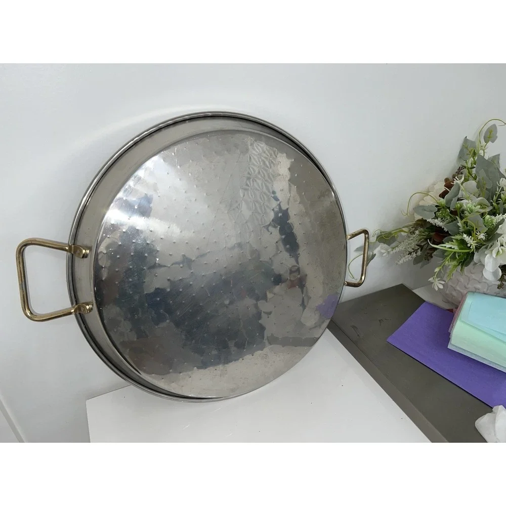 (..25N)16 Inch Stainless Steel Paella Pan,  Made In Spain